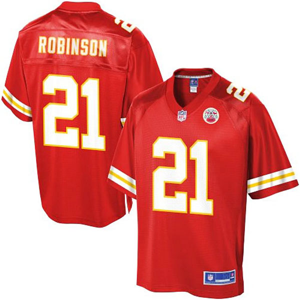 Pro Line Men's Kansas City Chiefs #21 Dunta Robinson Team Color Jersey