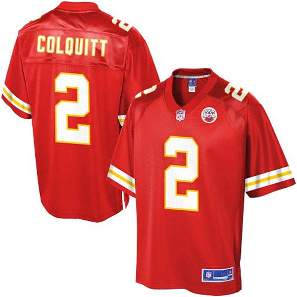 Pro Line Men's Kansas City Chiefs #2 Dustin Colquitt Team Color Jersey