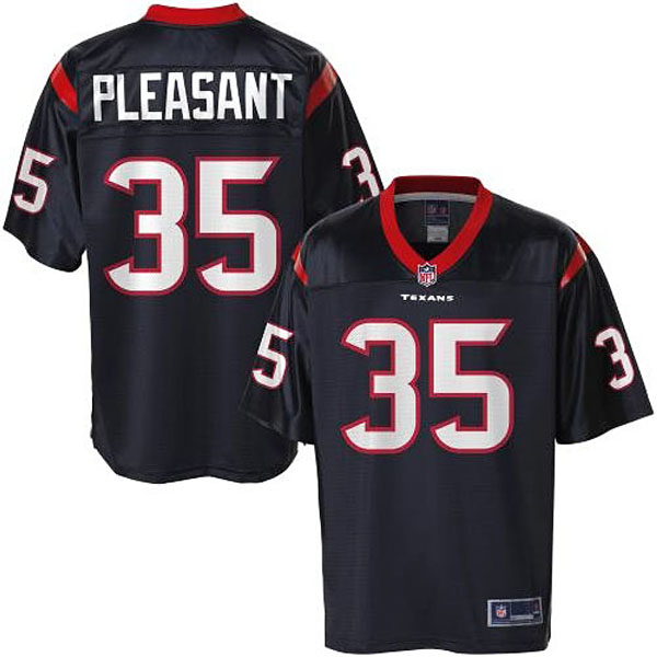 Pro Line Men's Houston Texans #35 Eddie Pleasant Team Color Jersey