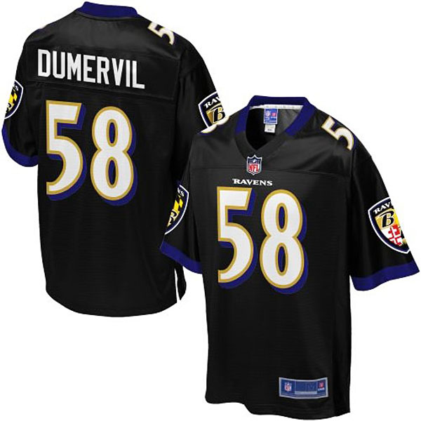 Pro Line Mens Baltimore Ravens #58 Elvis Dumervil Alternate Jersey