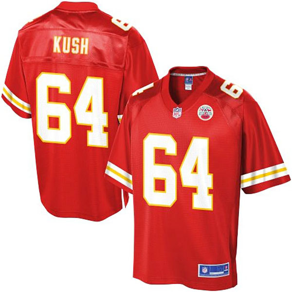 Pro Line Men's Kansas City Chiefs #64 Eric Kush Team Color Jersey - Red