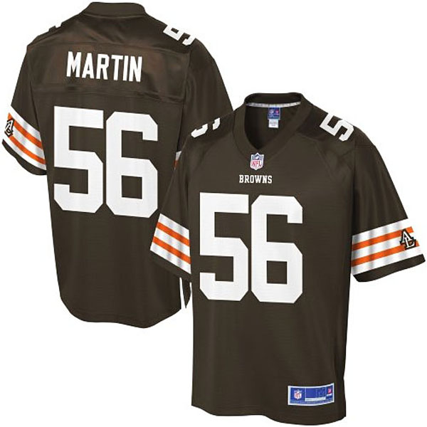 Pro Line Men's Cleveland Browns #56 Eric Martin Team Color Jersey