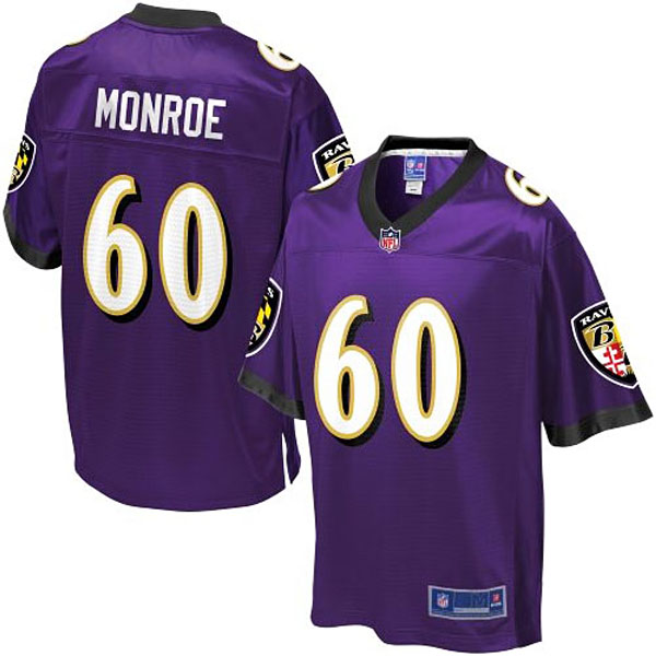 Pro Line Mens Baltimore Ravens #60 Eugene Monroe Team Color Jersey