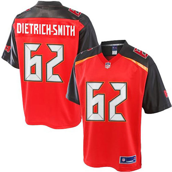 Mens Pro Line Evan Dietrich-Smith Red Tampa Bay Buccaneers #62 Jersey