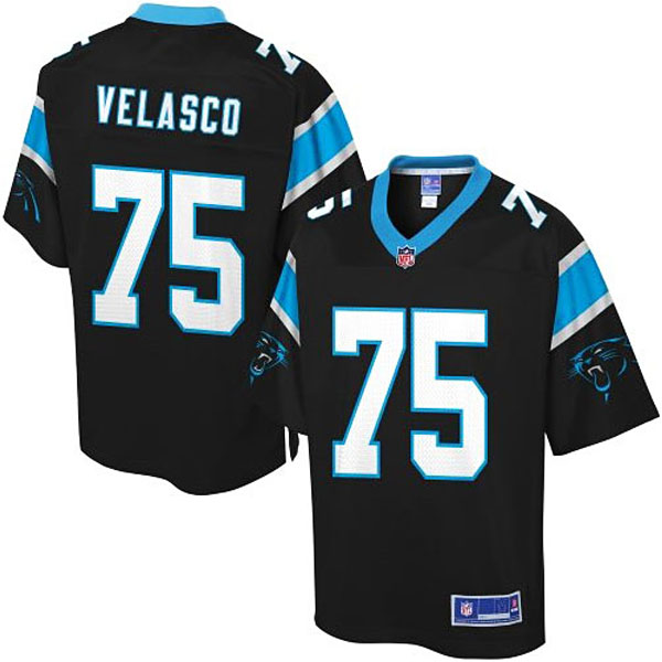 Pro Line Men's Carolina Panthers #75 Fernando Velasco Team Color Jersey