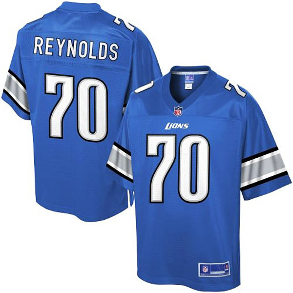 Pro Line Mens Detroit Lions #70 Garrett Reynolds Team Color NFL Jersey