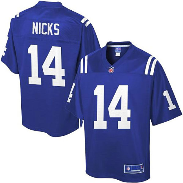 Pro Line Men's Indianapolis Colts #14 Hakeem Nicks Team Color Jersey