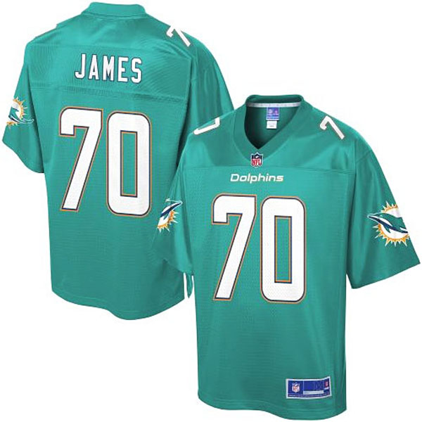 Pro Line Mens Miami Dolphins #70 Ja'Wuan James Team Color Jersey