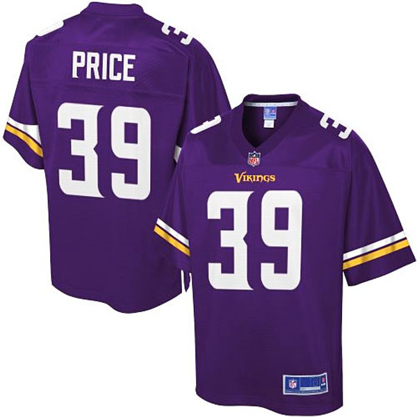 Pro Line Mens Minnesota Vikings #39 Jabari Price Team Color Jersey