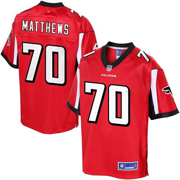 Pro Line Men's Atlanta Falcons #70 Jake Matthews Team Color Jersey