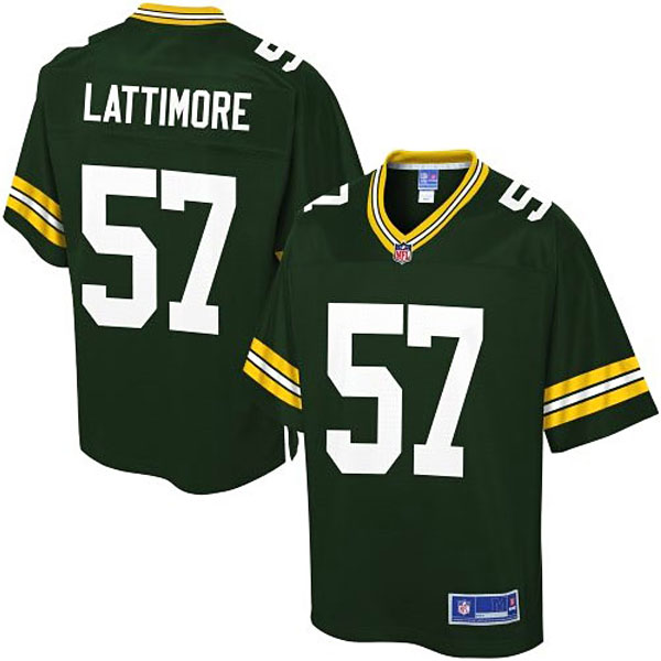 Pro Line Men's Green Bay Packers #57 Jamari Lattimore Team Color Jersey