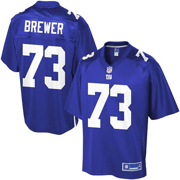 Pro Line Men's New York Giants #73 James Brewer Team Color Jersey