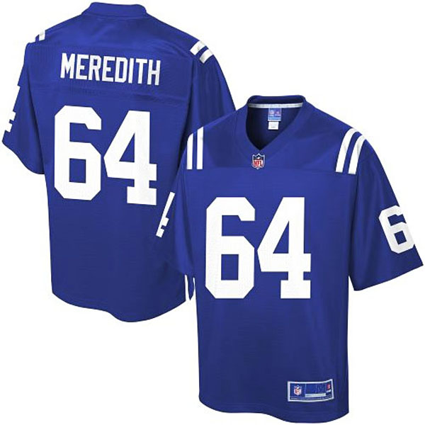 Pro Line Mens Indianapolis Colts #64 Jamon Meredith Team Color Jersey