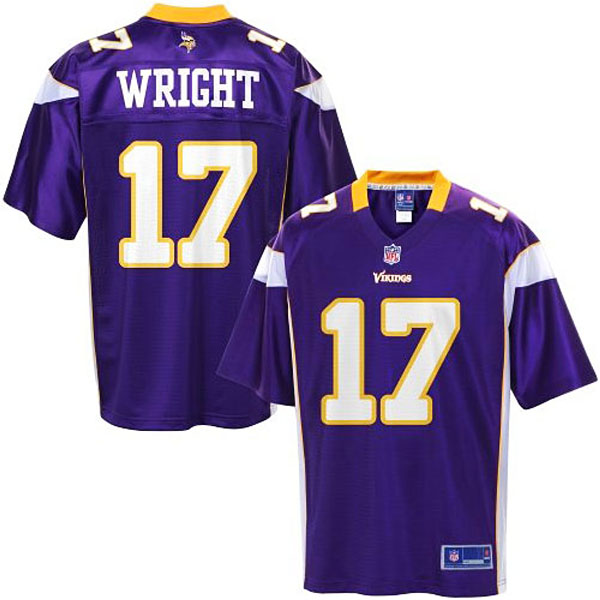 Pro Line Men's Minnesota Vikings #17 Jarius Wright Team Color Jersey