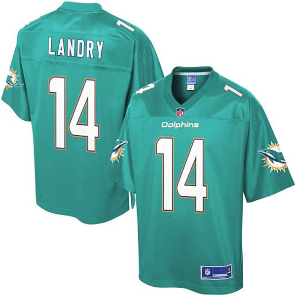 Pro Line Mens Miami Dolphins #14 Jarvis Landry Team Color Jersey