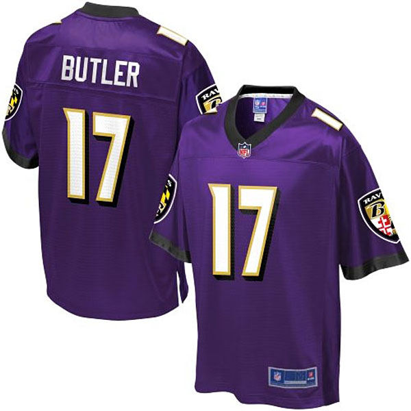 Pro Line Mens Baltimore Ravens #17 Jeremy Butler Team Color Jersey