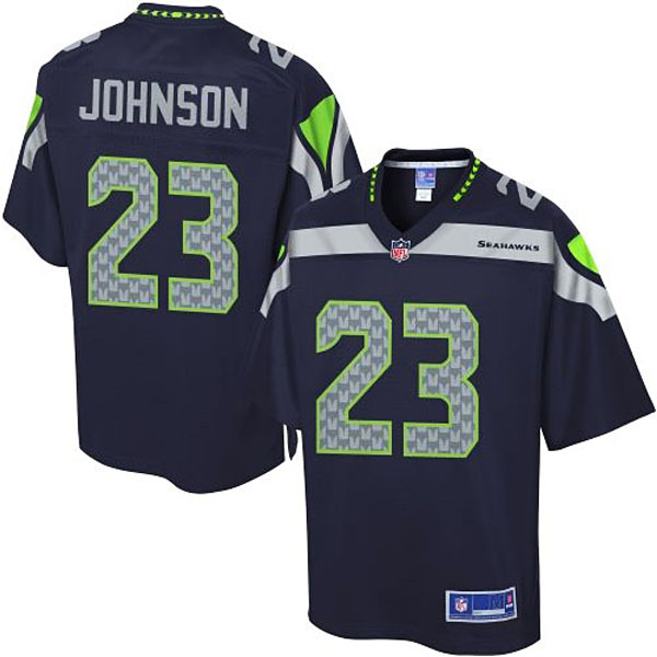 Pro Line Mens Seattle Seahawks #23 Jeron Johnson Team Color Jersey