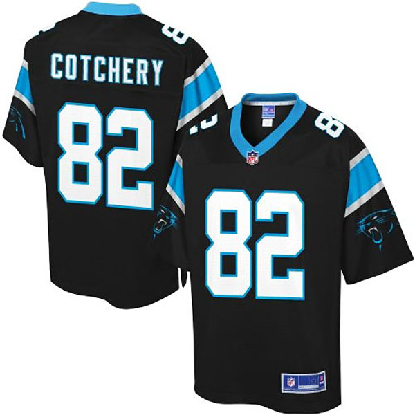 Pro Line Men's Carolina Panthers #82 Jerricho Cotchery Team Color Jersey