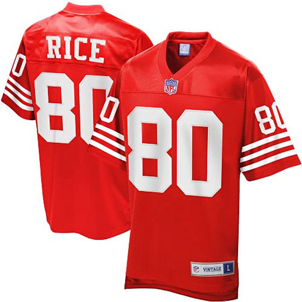 Men's Pro Line San Francisco 49ers #80 Jerry Rice Retired Player Jersey