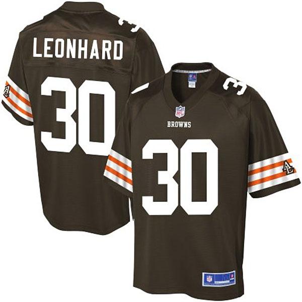 Pro Line Mens Cleveland Browns #30 Jim Leonhard Team Color Jersey