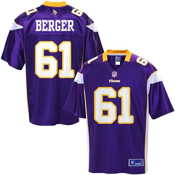 Pro Line Men's Minnesota Vikings #61 Joe Berger Team Color Jersey