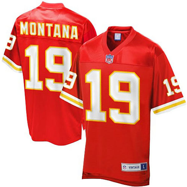 Men's Pro Line Kansas City Chiefs #19 Joe Montana Retired Player Jersey