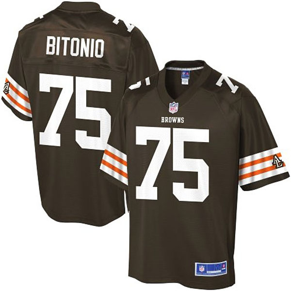 Pro Line Mens Cleveland Browns #75 Joel Bitonio Team Color Jersey