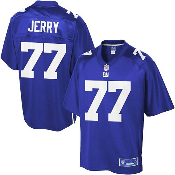 Pro Line Mens New York Giants #77 John Jerry Team Color Jersey