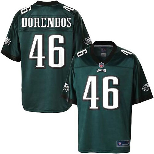 Pro Line Men's Philadelphia Eagles #46 Jon Dorenbos Team Color Jersey