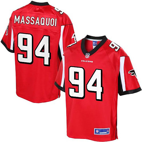 Men's Pro Line Jonathan Massaquoi Atlanta Falcons #94 Team Color Jersey