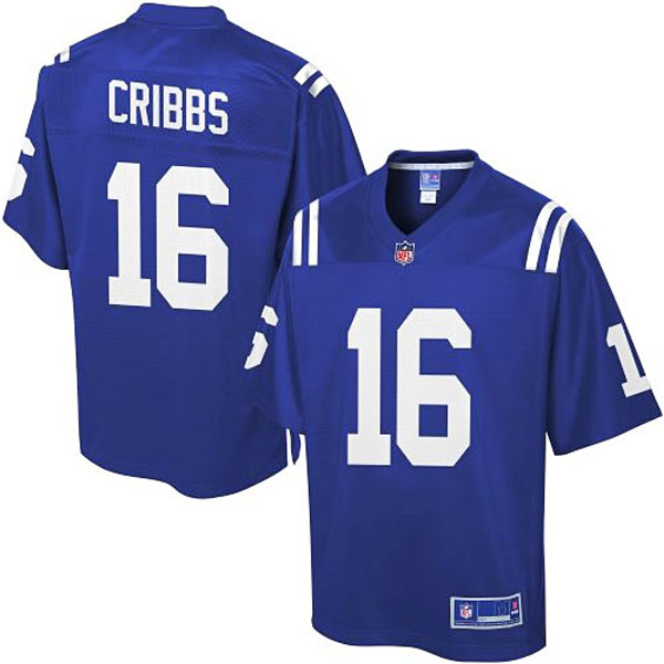 Pro Line Mens Indianapolis Colts #16 Josh Cribbs Team Color Jersey