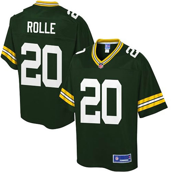 Pro Line Mens Green Bay Packers #20 Jumal Rolle Team Color Jersey