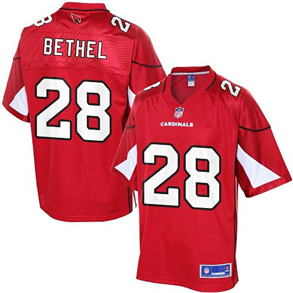 Men's Pro Line Justin Bethel Arizona Cardinals #28 Team Color Jersey