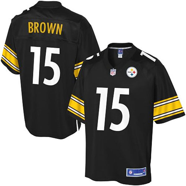 Pro Line Men's Pittsburgh Steelers #15 Justin Brown Team Color Jersey