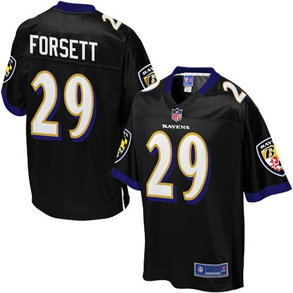 Pro Line Mens Baltimore Ravens #29 Justin Forsett Alternate Jersey