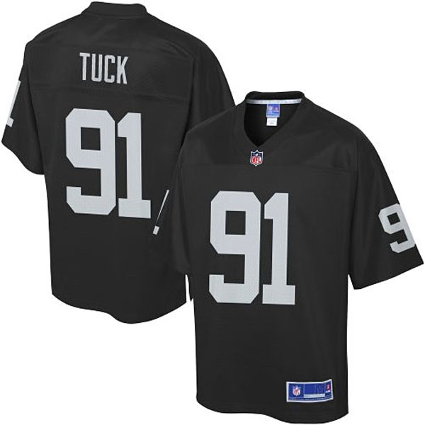 Pro Line Men's Oakland Raiders #91 Justin Tuck Team Color Jersey