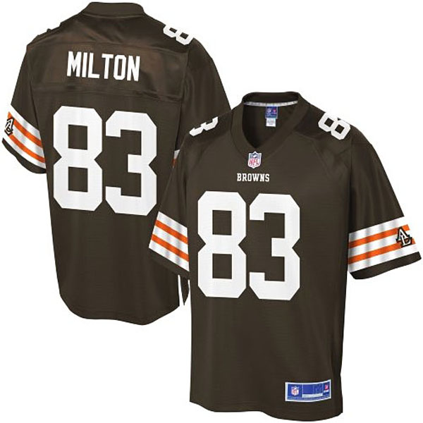 Pro Line Men's Cleveland Browns #83 Keavon Milton Team Color Jersey