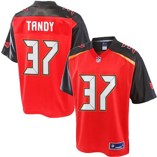 Mens Pro Line Keith Tandy Red Tampa Bay Buccaneers #37 Jersey