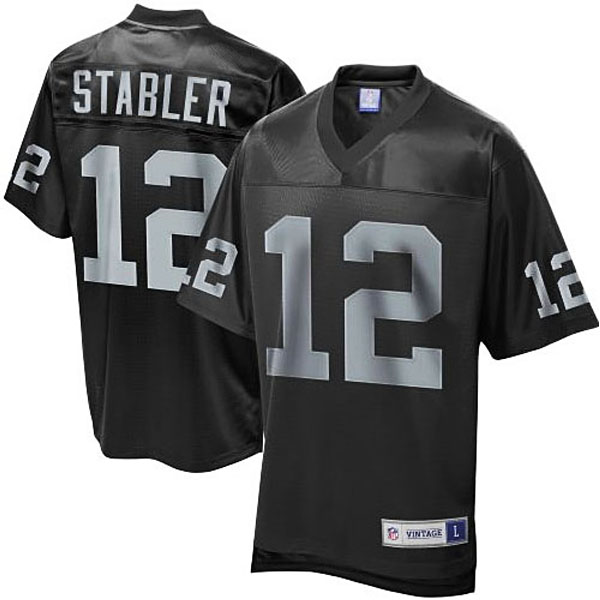 Men's Pro Line Oakland Raiders #12 Ken Stabler Retired Player Jersey