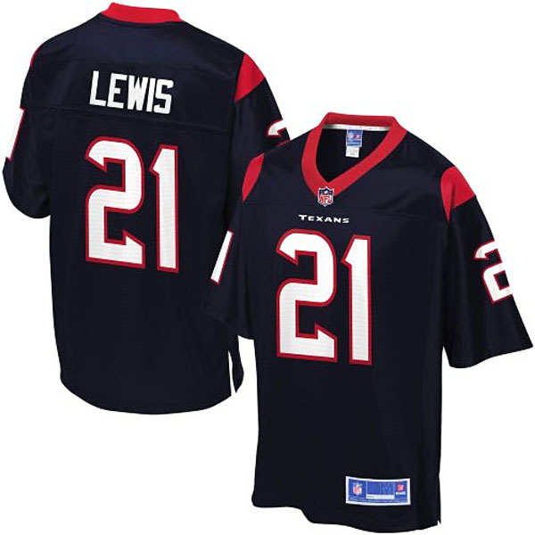 Pro Line Mens Houston Texans #21 Kendrick Lewis Team Color Jersey