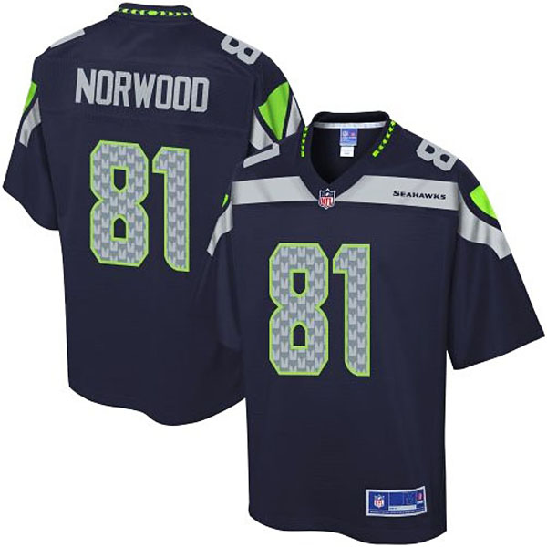 Pro Line Men's Seattle Seahawks #81 Kevin Norwood Team Color Game Jersey