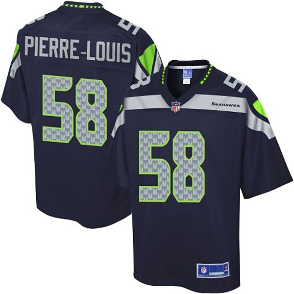 Pro Line Men's Seattle Seahawks #58 Kevin Pierre-Louis Team Color Game Jersey