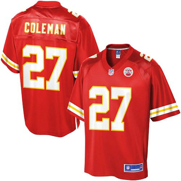 Pro Line Mens Kansas City Chiefs #27 Kurt Coleman Team Color Jersey