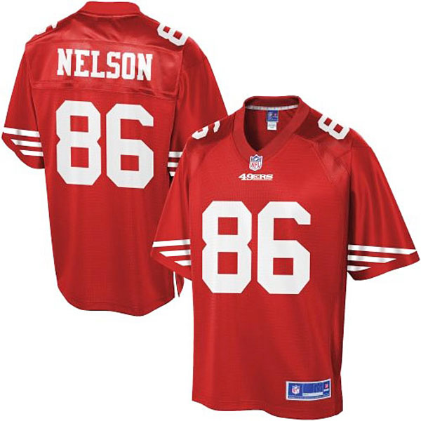 Pro Line Mens San Francisco 49ers #86 Kyle Nelson Team Color Jersey