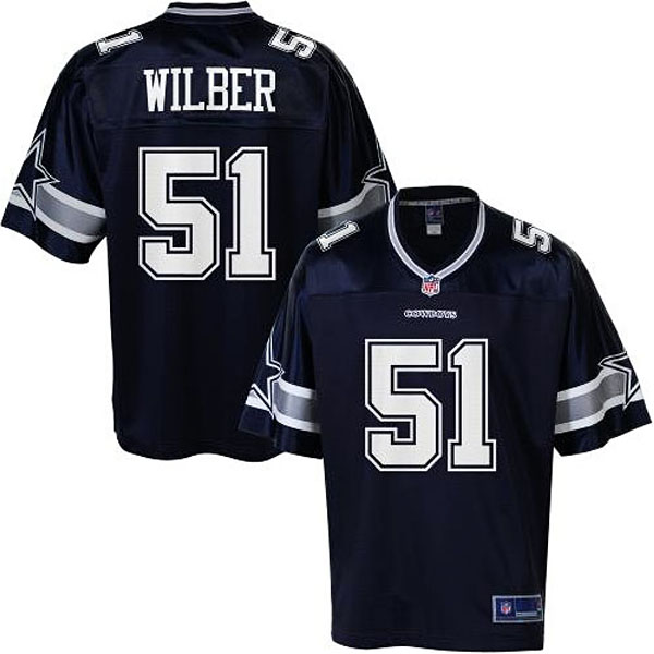 Pro Line Men's Dallas Cowboys #51 Kyle Wilber Team Color Jersey