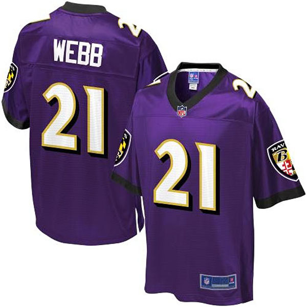 Pro Line Men's Baltimore Ravens #21 Lardarius Webb Team Color Jersey