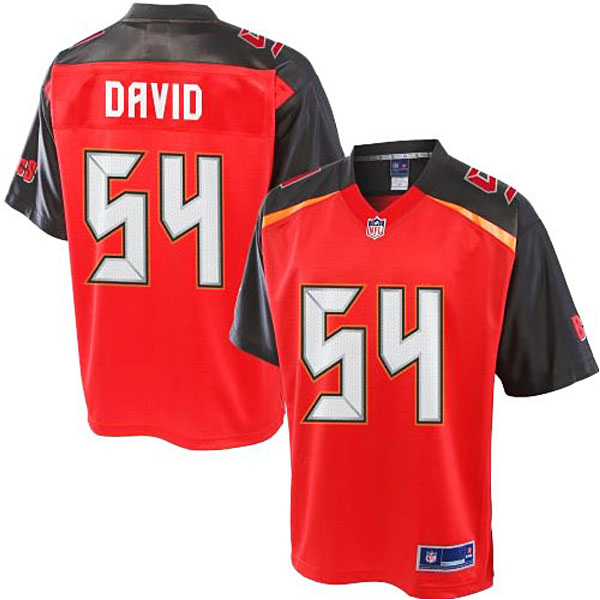 Mens Pro Line Lavonte David Red Tampa Bay Buccaneers #54 Jersey