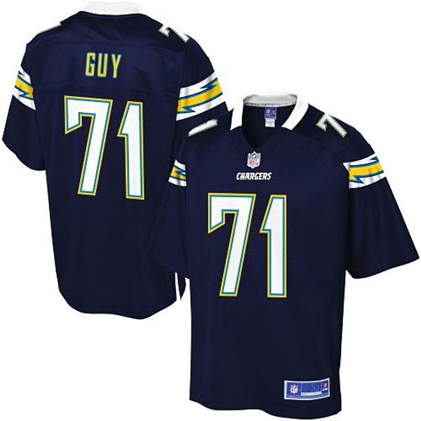 Pro Line Men's San Diego Chargers #71 Lawrence Guy Team Color Jersey