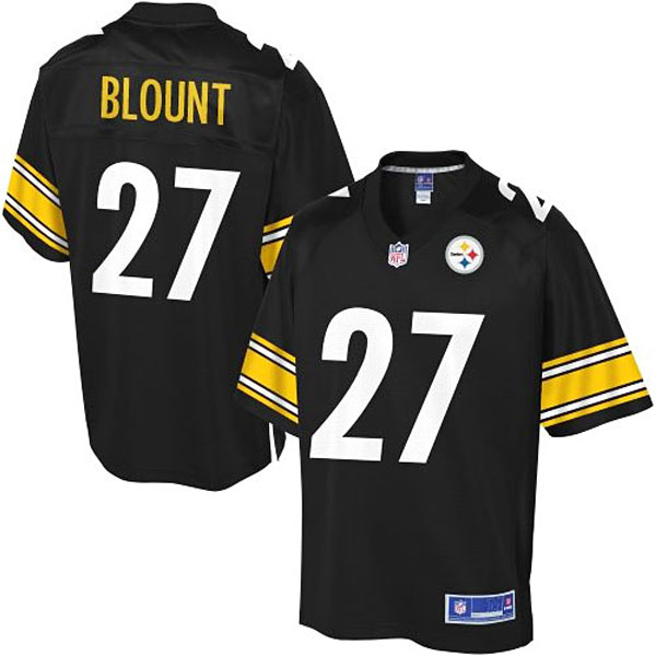 Pro Line Men's Pittsburgh Steelers #27 LeGarrette Blount Team Color Jersey - Black