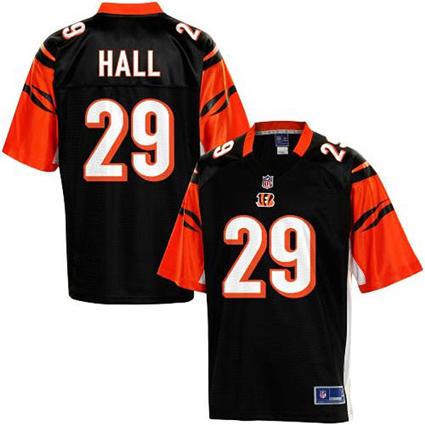 Pro Line Men's Cincinnati Bengals #29 Leon Hall Team Color Jersey